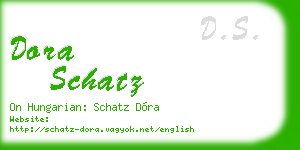 dora schatz business card
